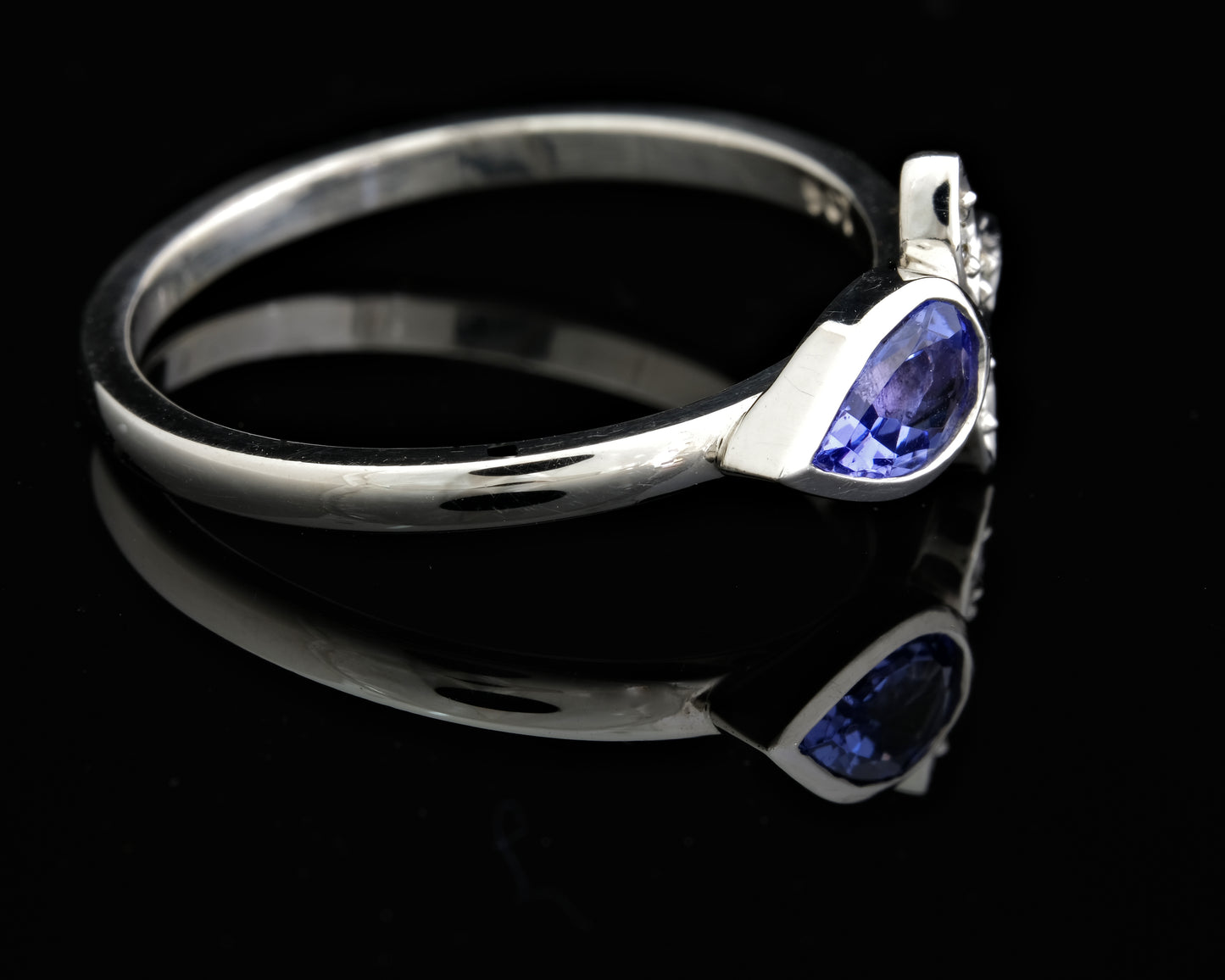 Tanzanite and Diamond Stax Ring