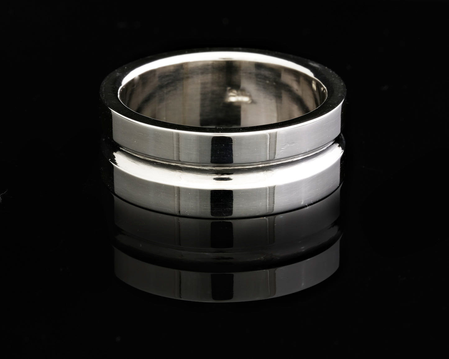 Heavy Grooved Silver Ring