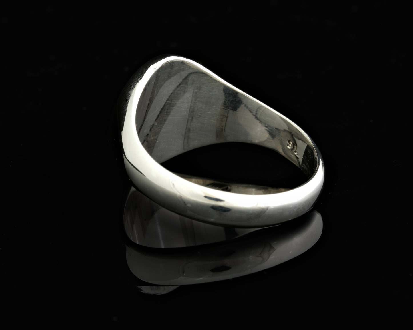Silver Oval Signet Ring