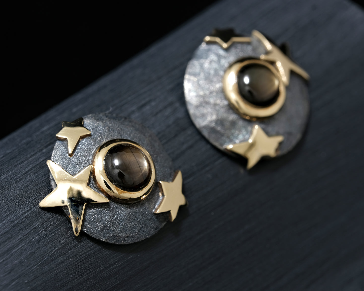 Star Sapphire Ear Studs
