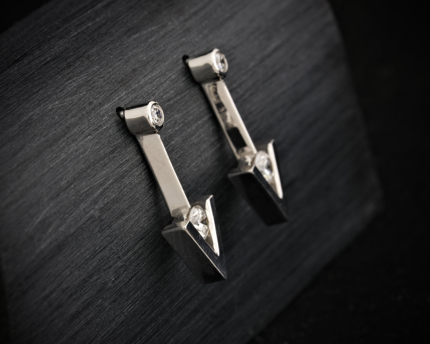 White Gold & Lab Grown Diamond Earrings