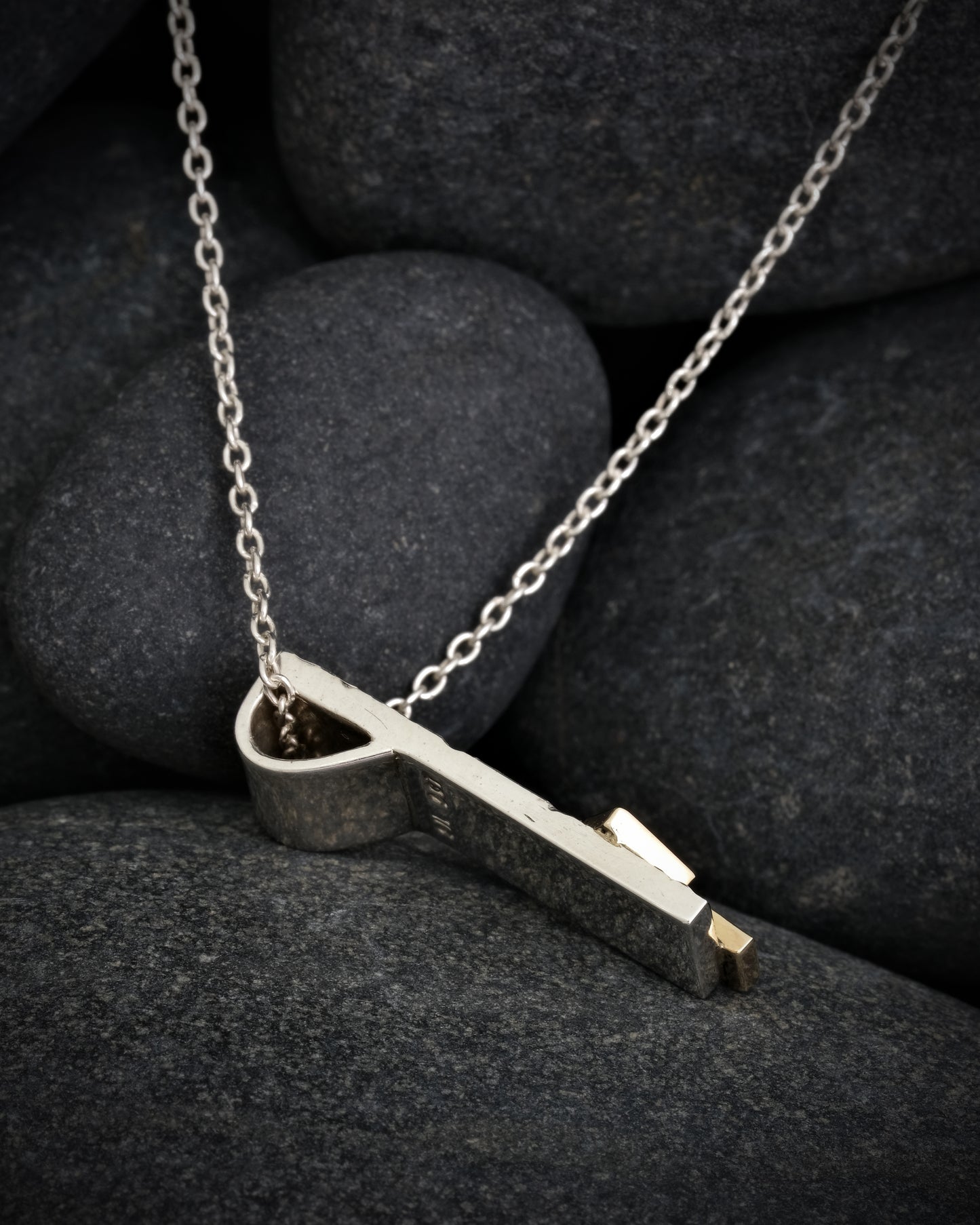 Sapphire, Gold and Silver Pendant