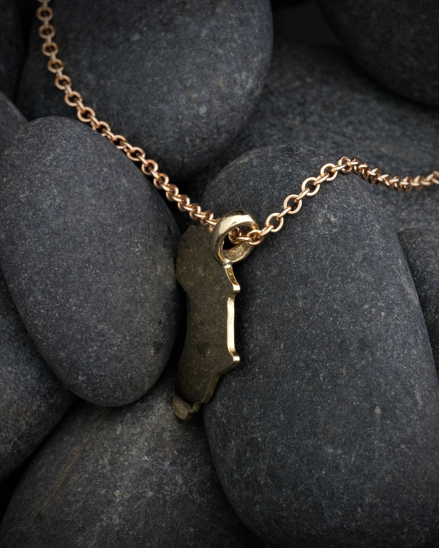 Solid Gold Africa Pendant