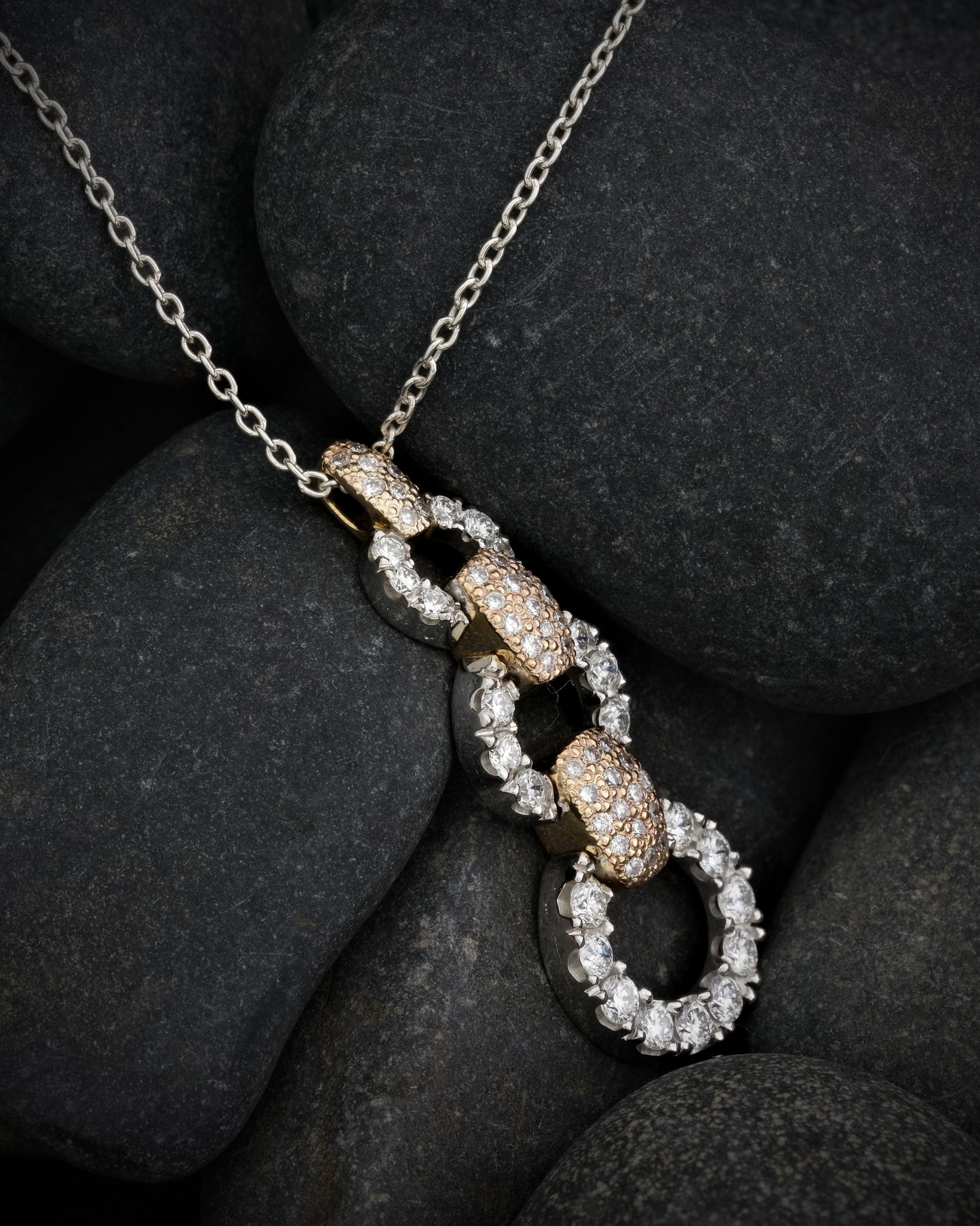 Diamond and Gold Articulated Pendant
