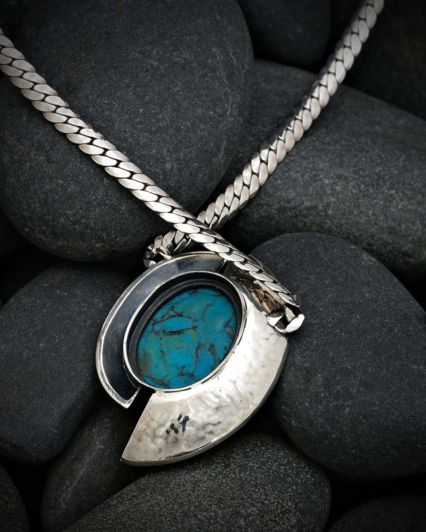 Turquoise Gold and Silver Neckpiece