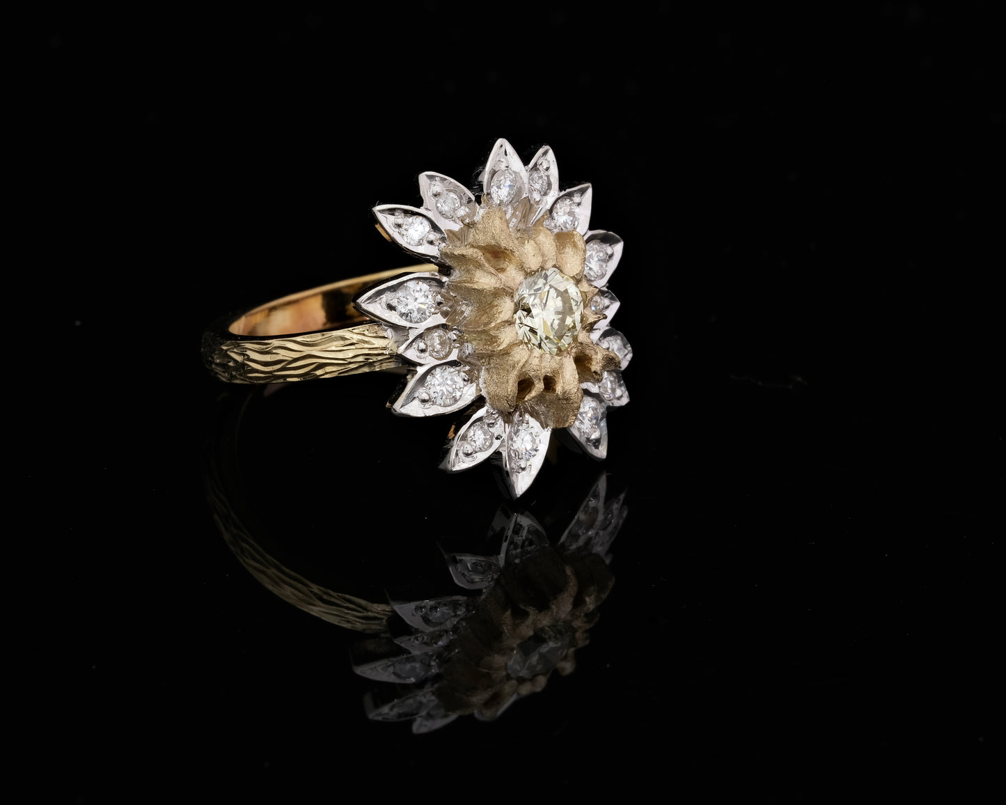 Gold and Diamond Sunshine Ring
