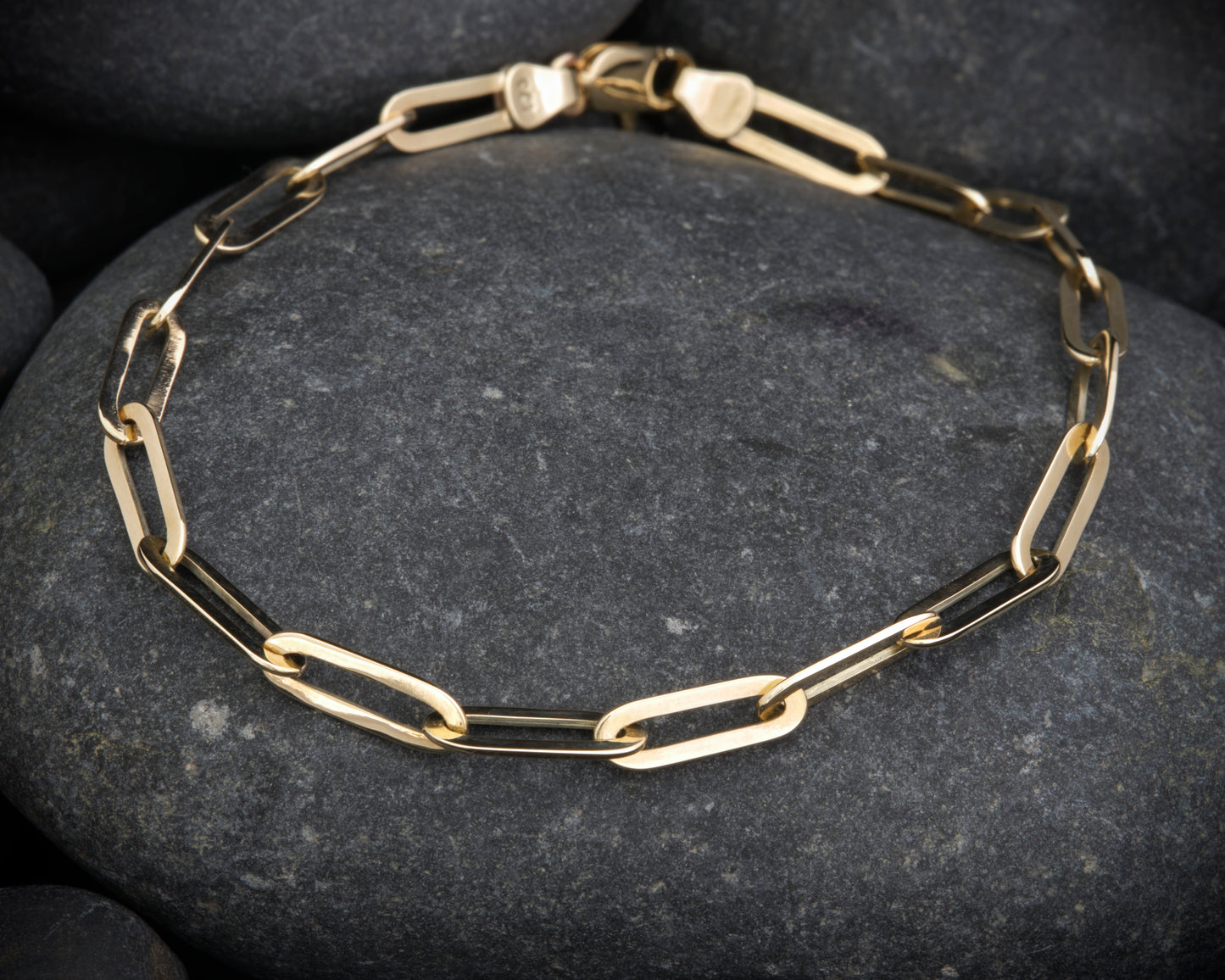 9ct Yellow Gold Paperclip Bracelet