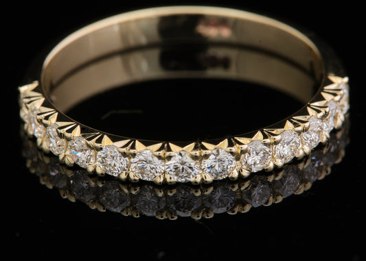 Lab Diamond Fishtail Half Eternity Ring