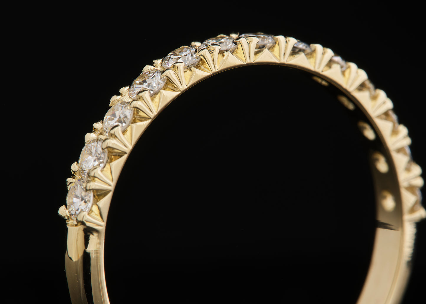 Lab Diamond Fishtail Half Eternity Ring