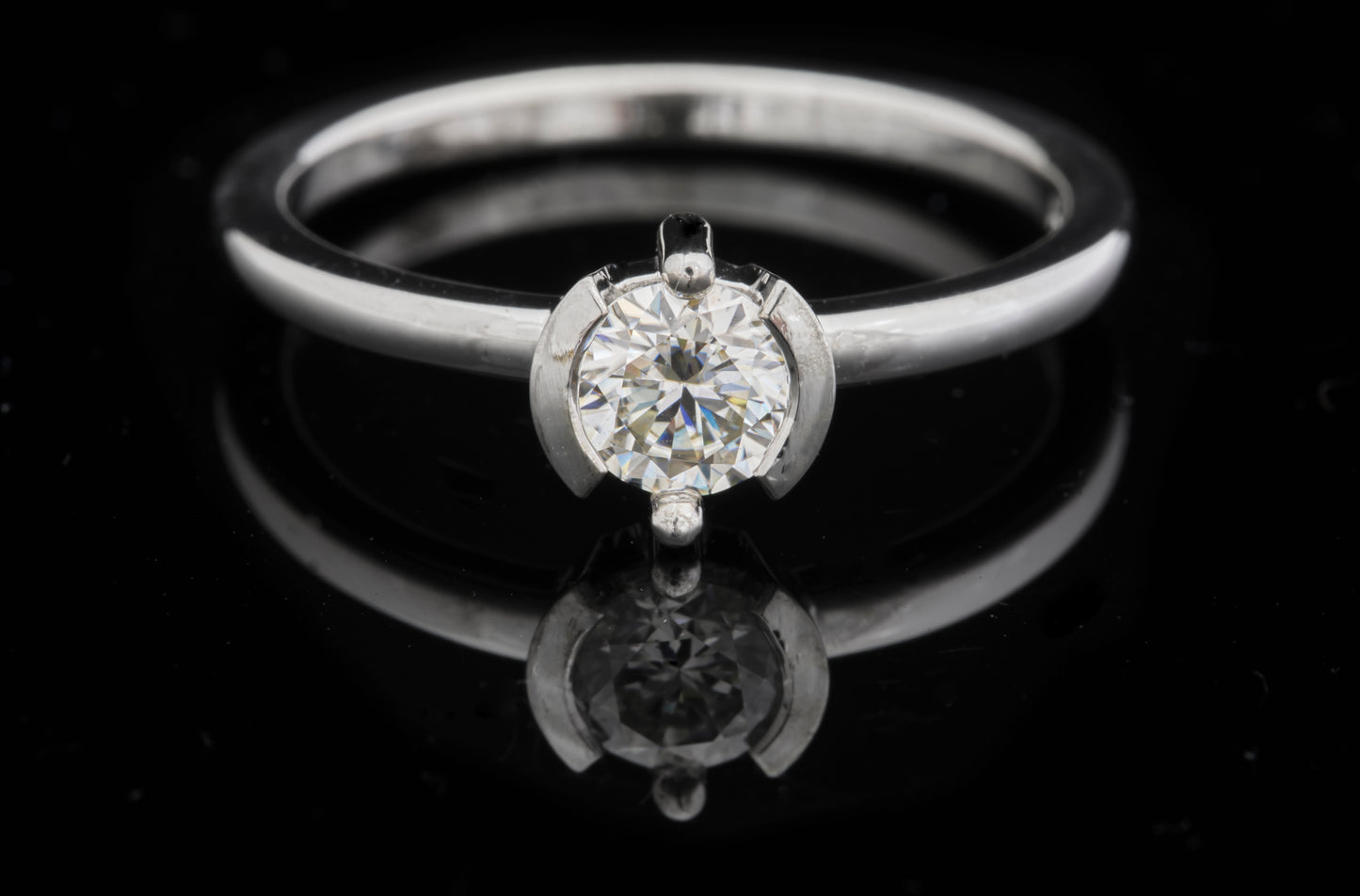 White Gold Moissanite Ring