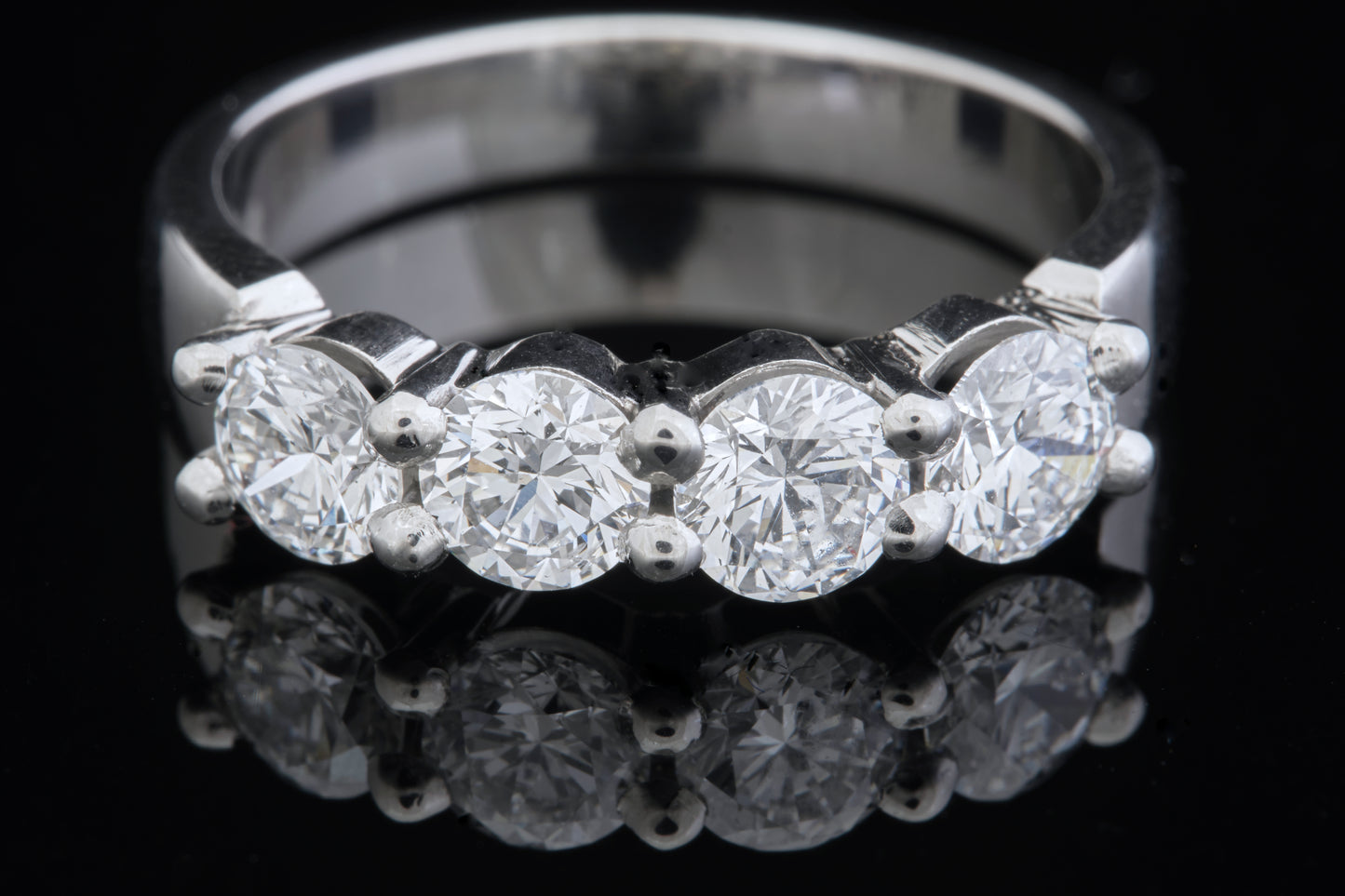 Palladium and Lab Diamond Eternity Ring