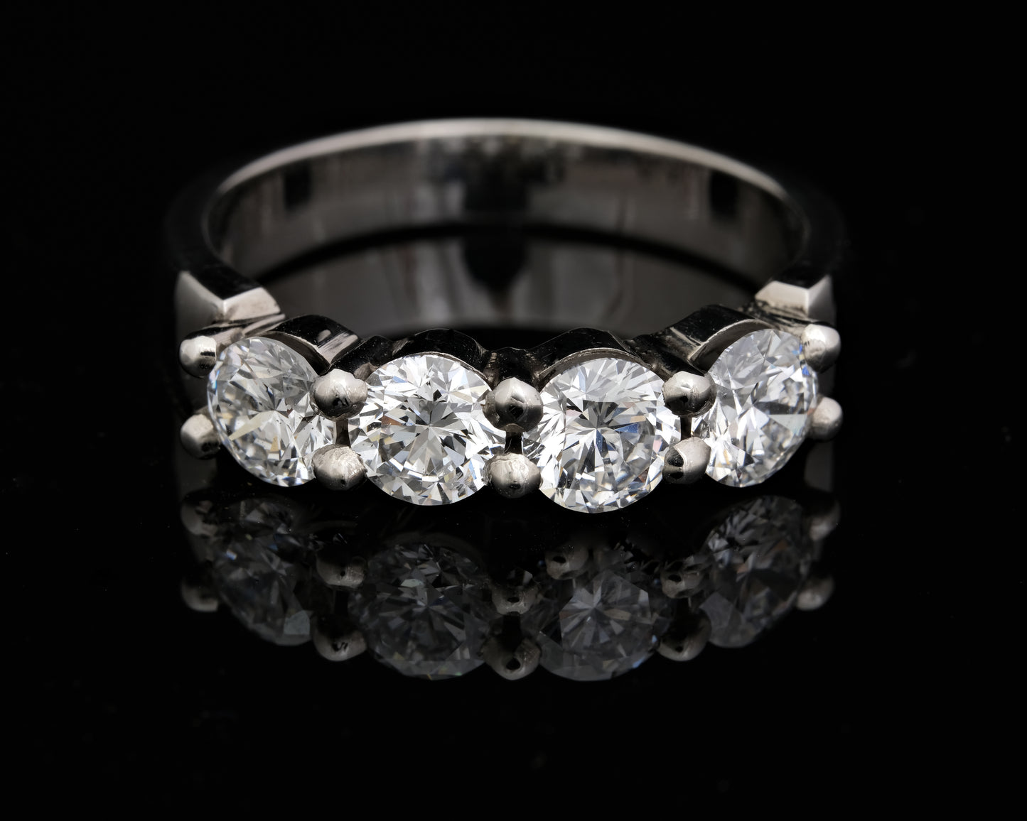 Palladium and Lab Diamond Eternity Ring