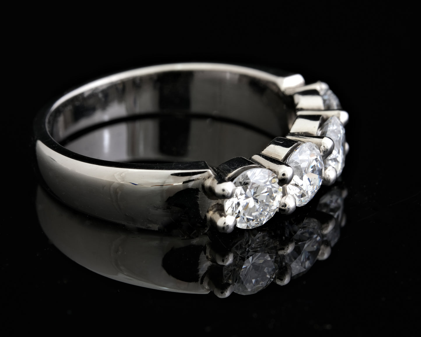Palladium and Lab Diamond Eternity Ring