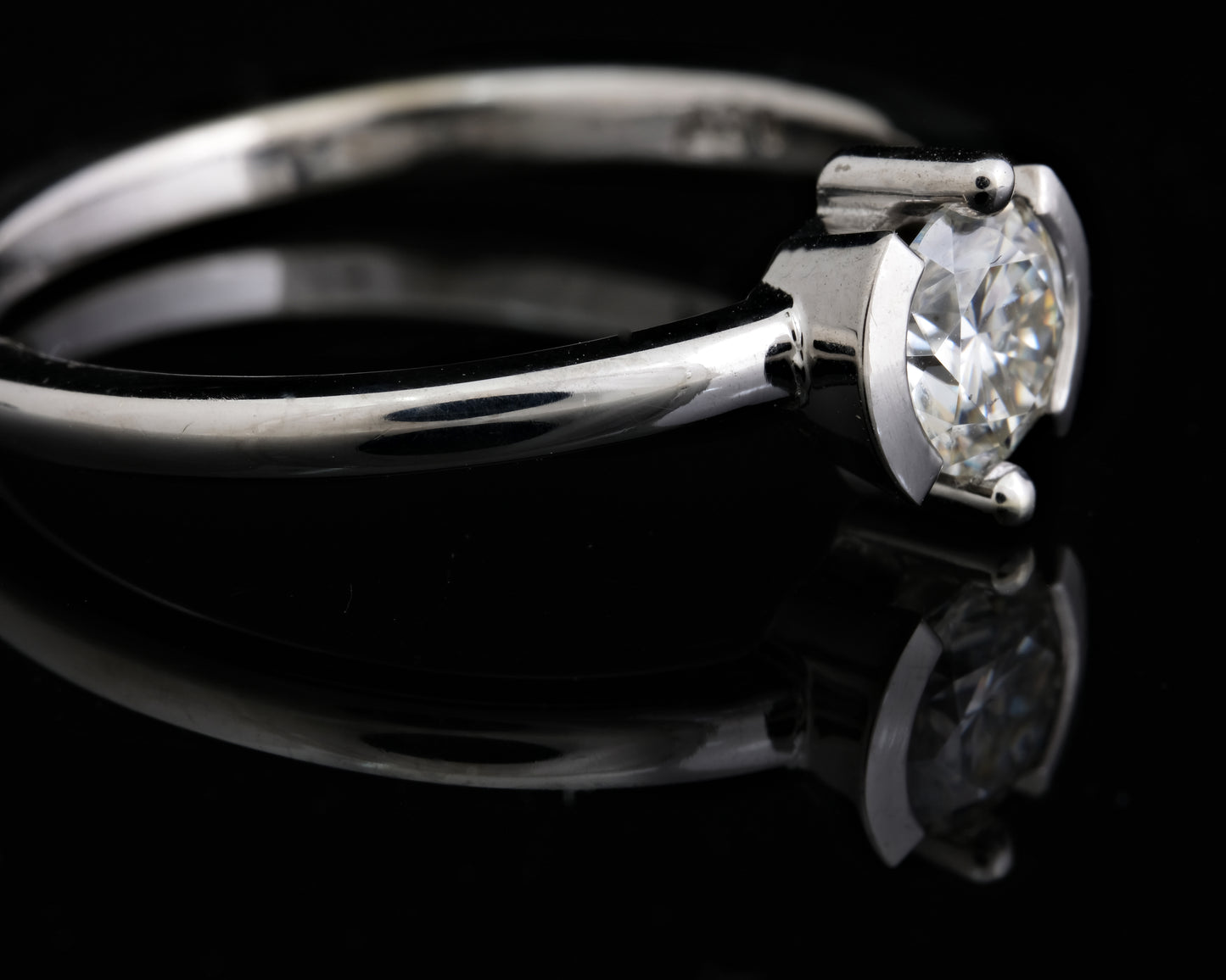 White Gold Moissanite Ring