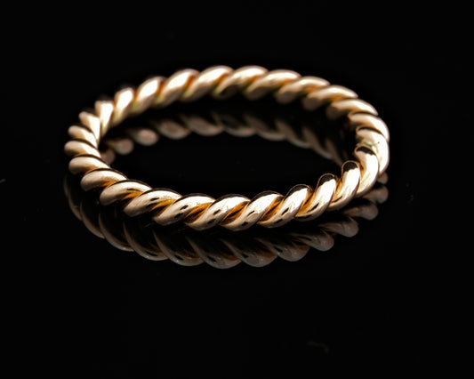 Rose Gold Twisty STAX Ring