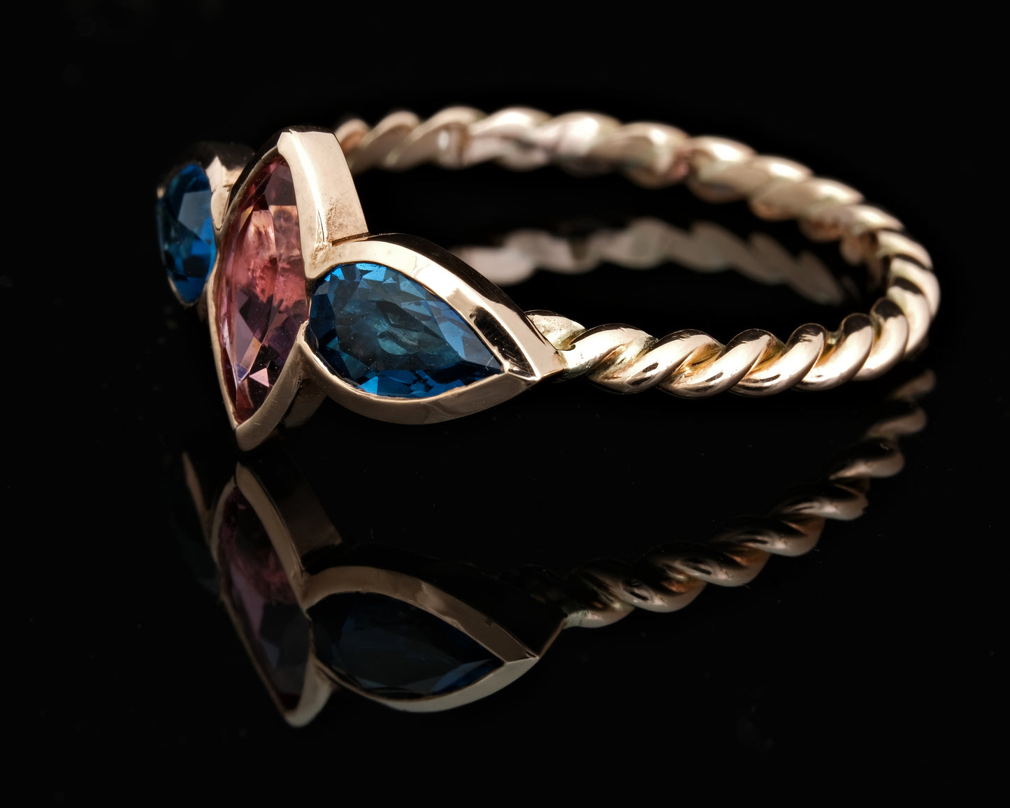 Tourmaline and Topaz STAX Ring