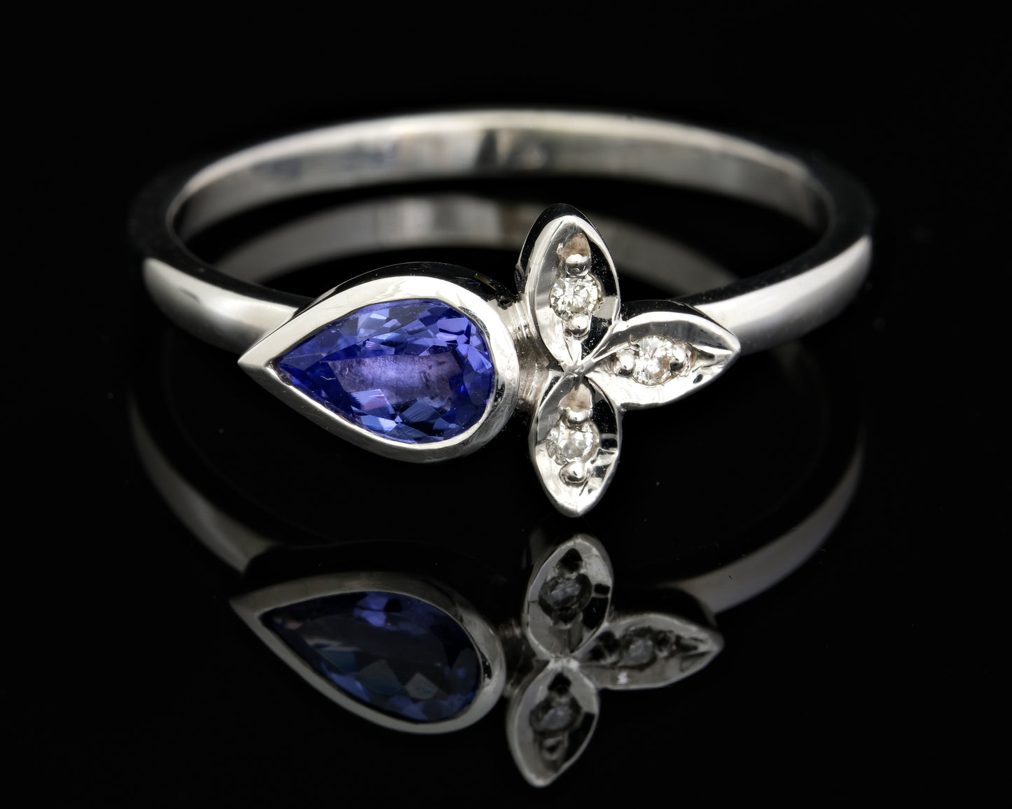 Tanzanite and Diamond Stax Ring