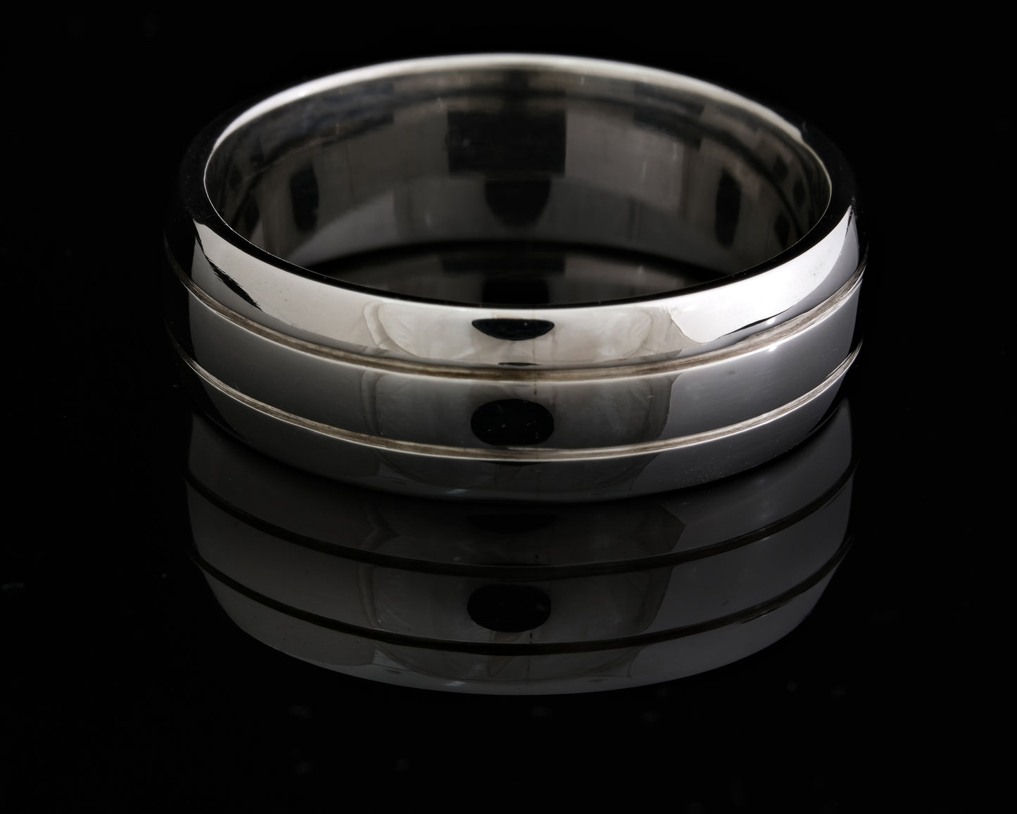 Grooved Silver Band