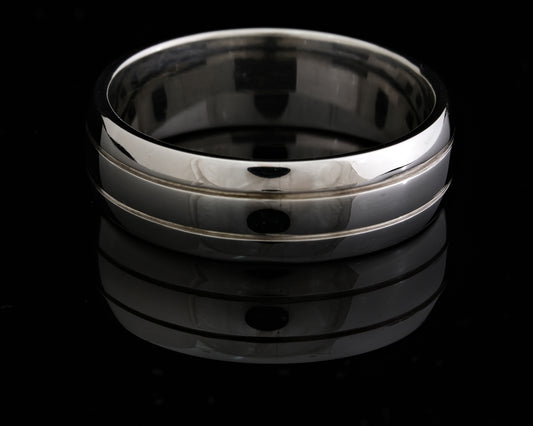 Grooved Silver Band
