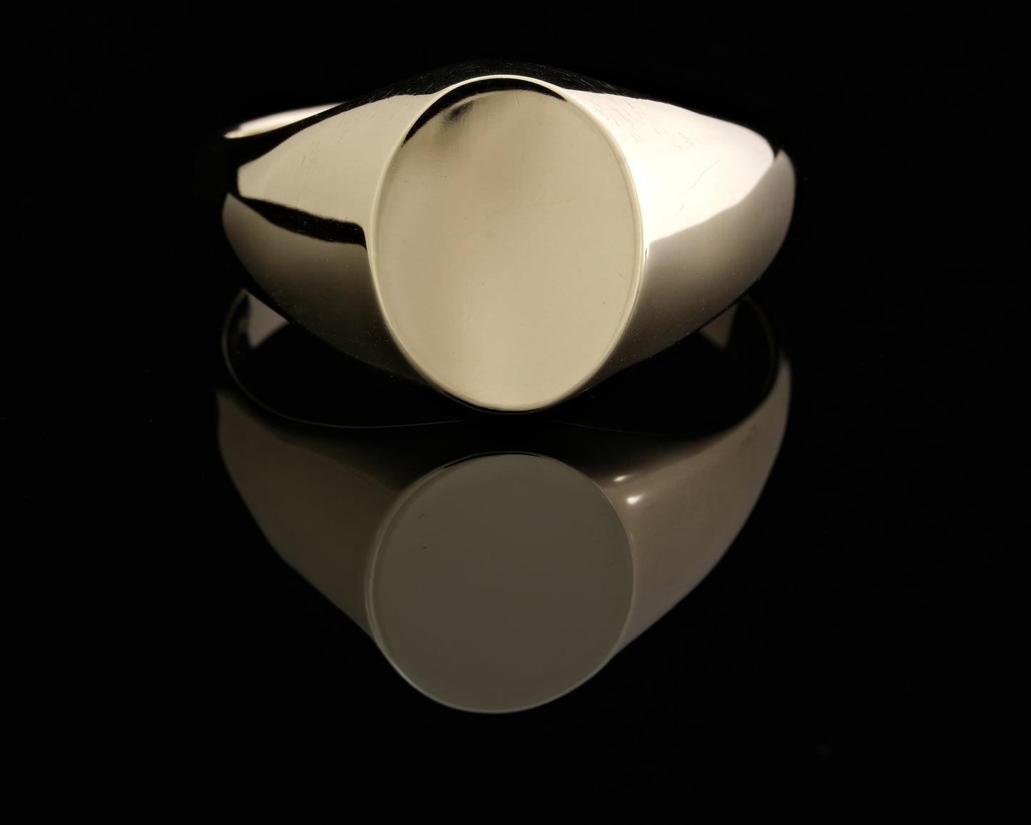 Solid Gold Oval Signet Ring