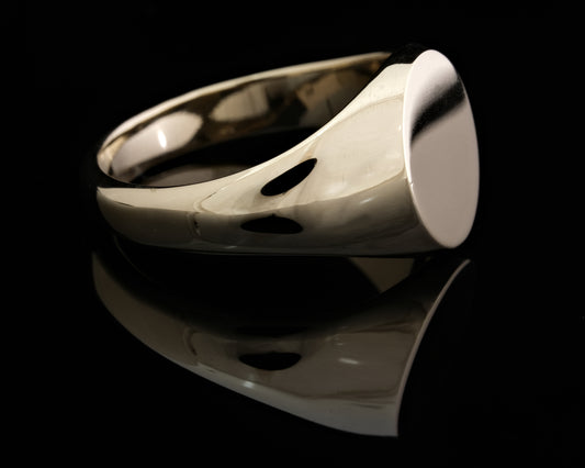 Solid Gold Oval Signet Ring