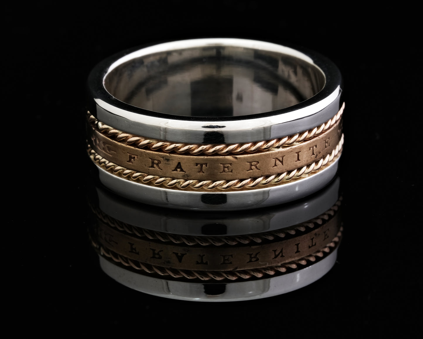 Gold, Silver and Coin Rim Ring