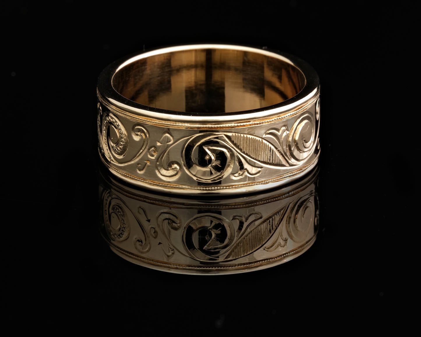 Hand Engraved Gold Band