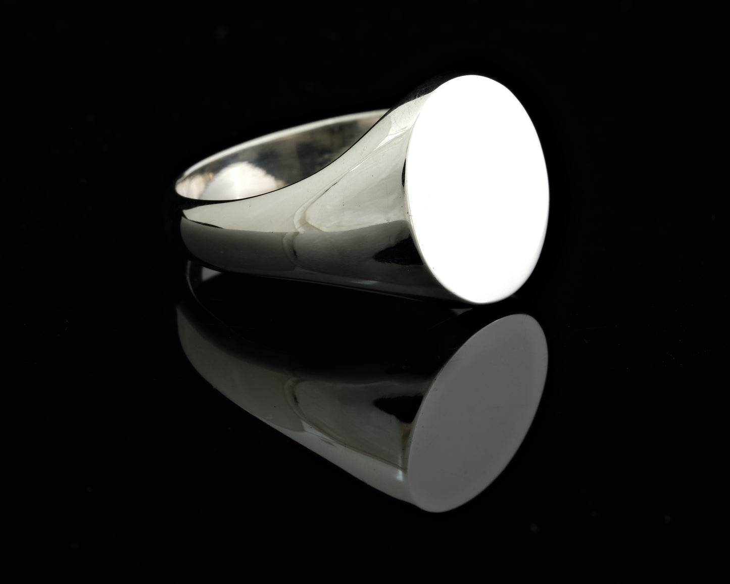 Silver Oval Signet Ring