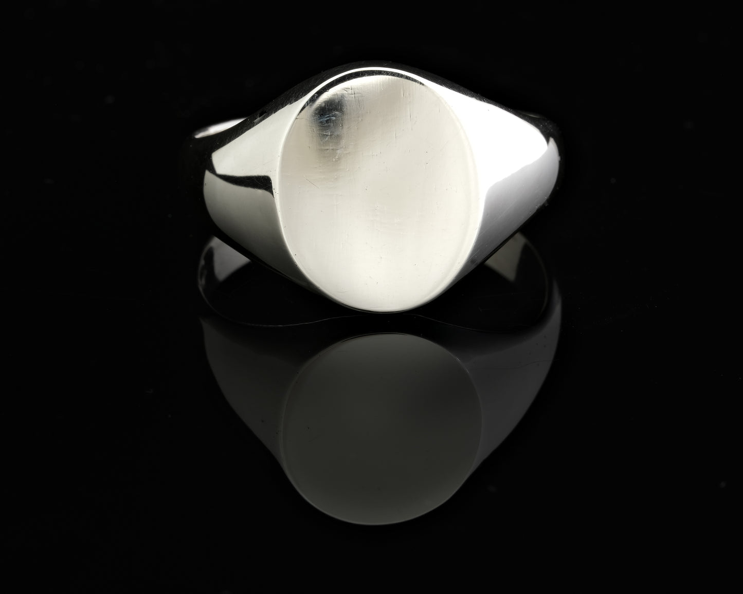 Silver Oval Signet Ring
