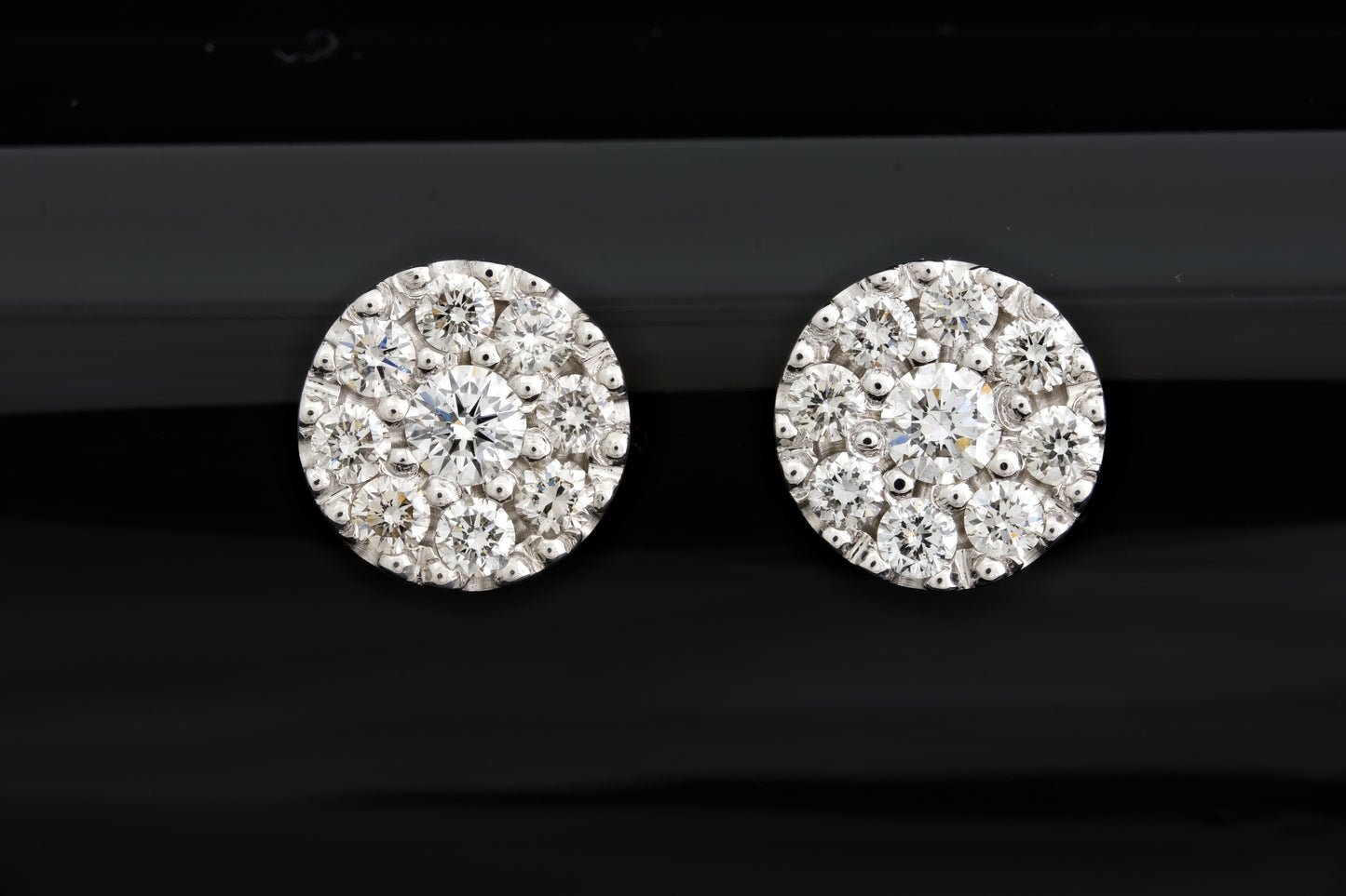 Large Natural Diamond Cluster Studs
