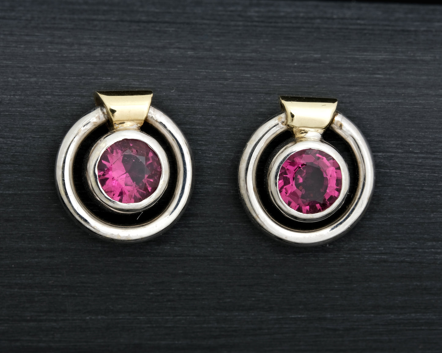 Pink Tourmaline Ear Studs