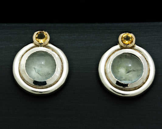 Aquamarine Ear Studs