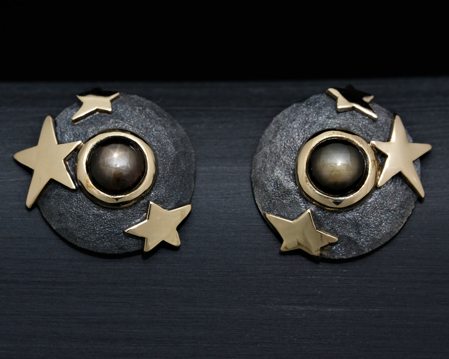 Star Sapphire Ear Studs