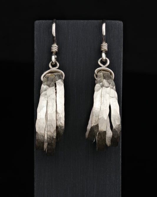 Silver Hanging Hoop Earrings