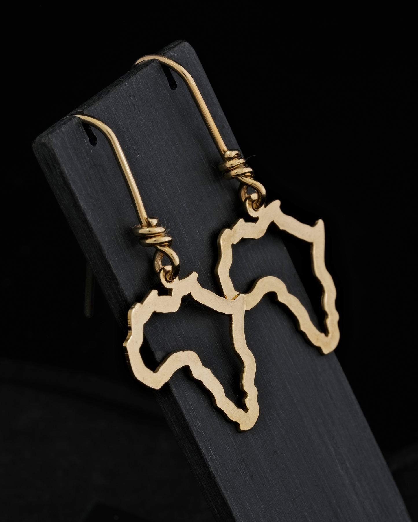Large Gold Africa Earrings