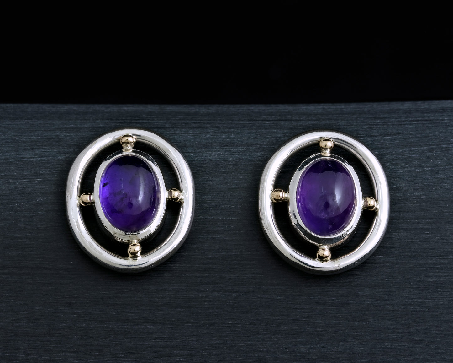 Amethyst Ear Studs