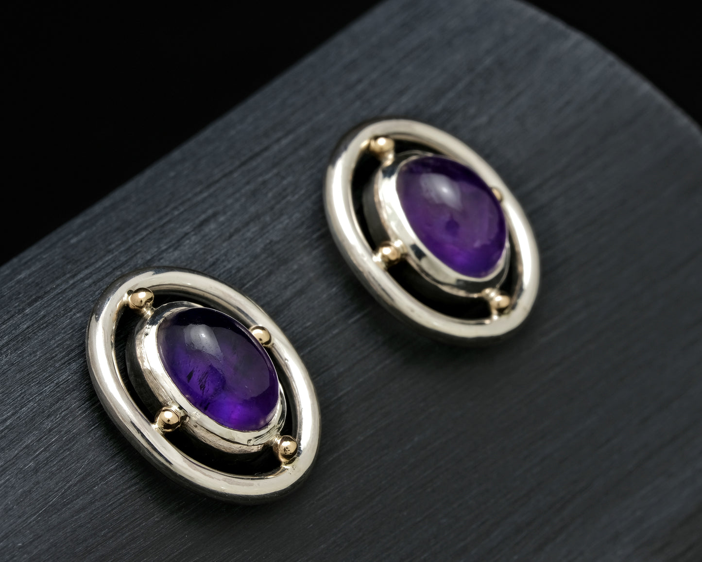 Amethyst Ear Studs