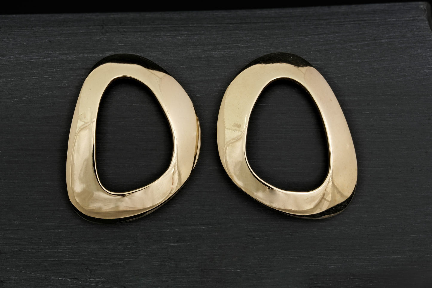 Large 9ct Yellow Gold Cutout Earrings