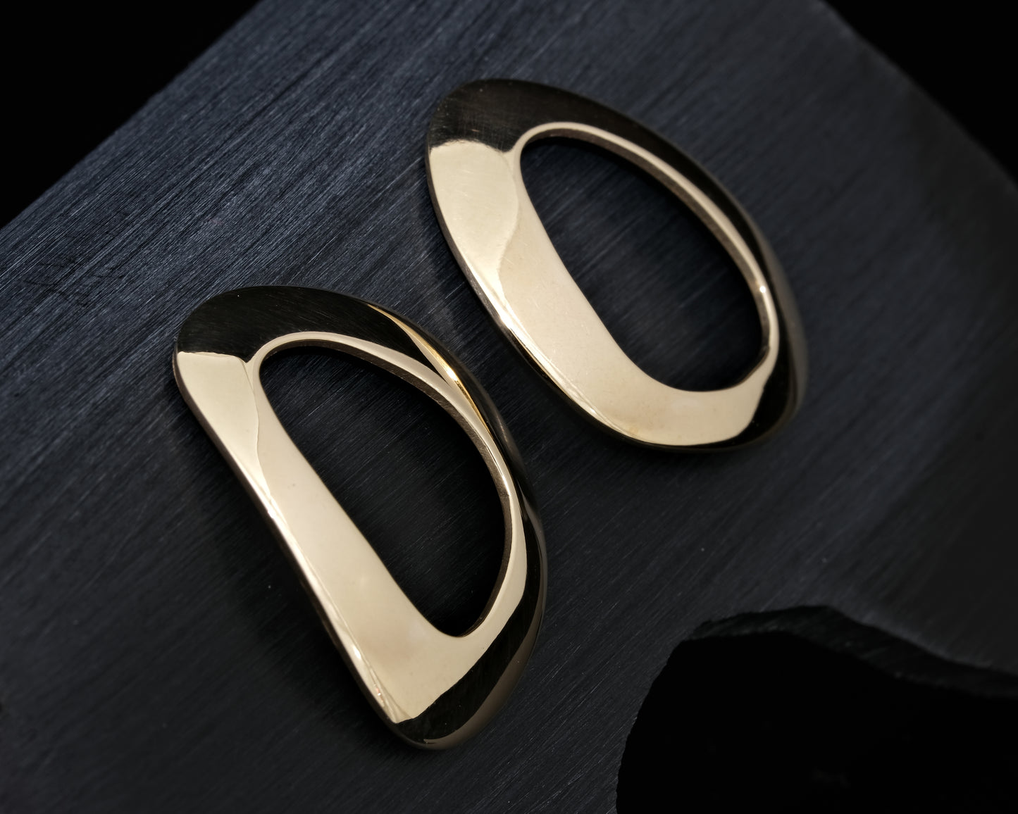 Large 9ct Yellow Gold Cutout Earrings