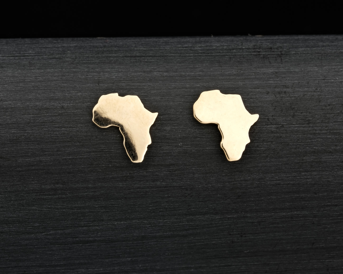 Small Gold Africa Ear Studs