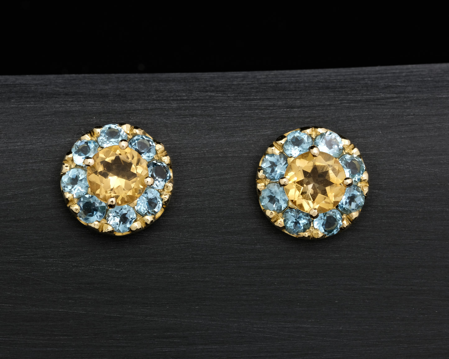 Citrine and Topaz Studs