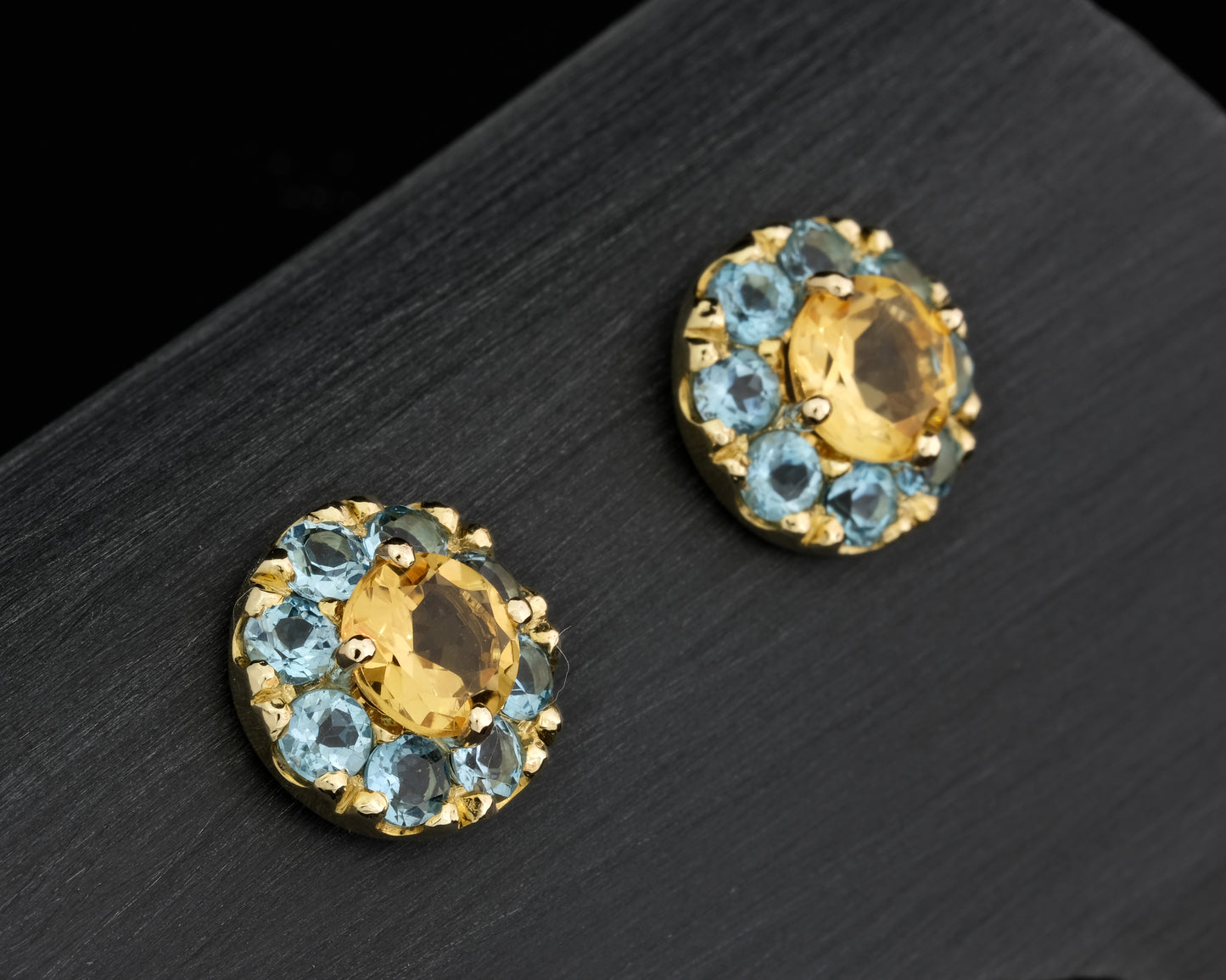 Citrine and Topaz Studs