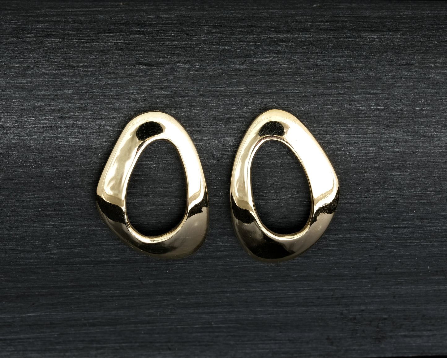 Medium 9ct Yellow Gold Cutout Earrings