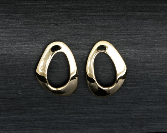 Medium 9ct Yellow Gold Cutout Earrings
