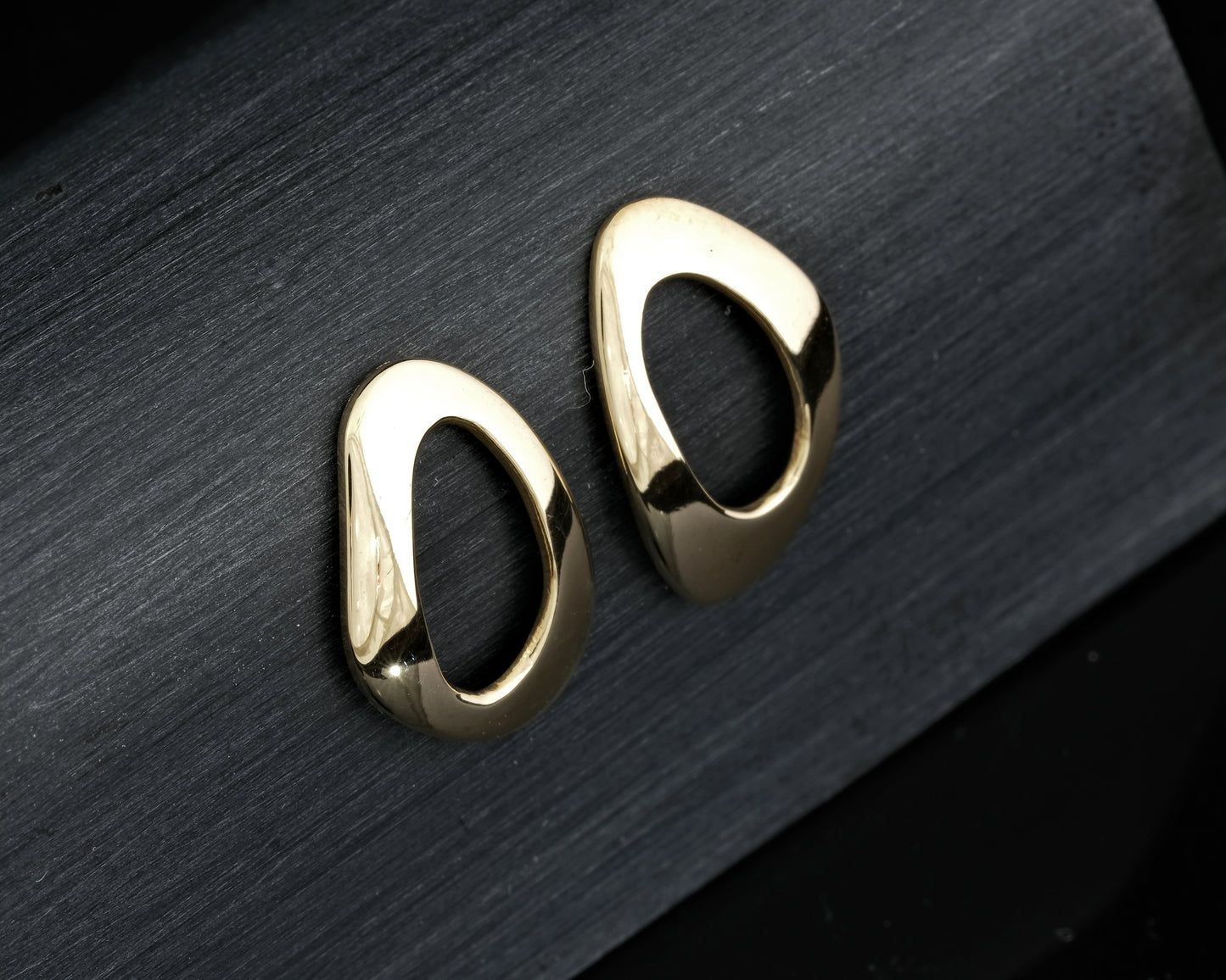 Medium 9ct Yellow Gold Cutout Earrings
