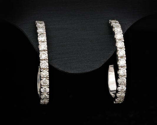 Lab Grown Diamond Hoop Earrings