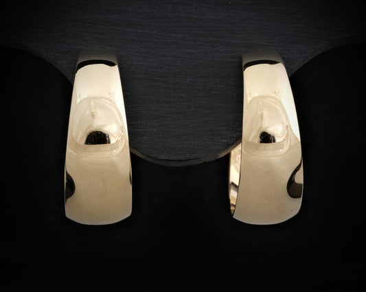 9ct Yellow Gold Tapered Hoops
