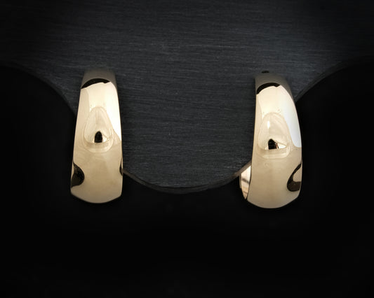 9ct Yellow Gold Small Tapered Hoops