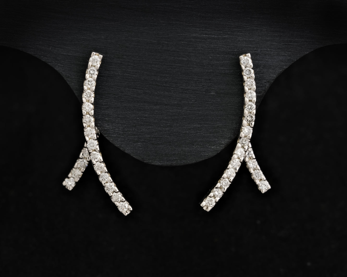 9ct White Gold & Lab Diamond Earrings
