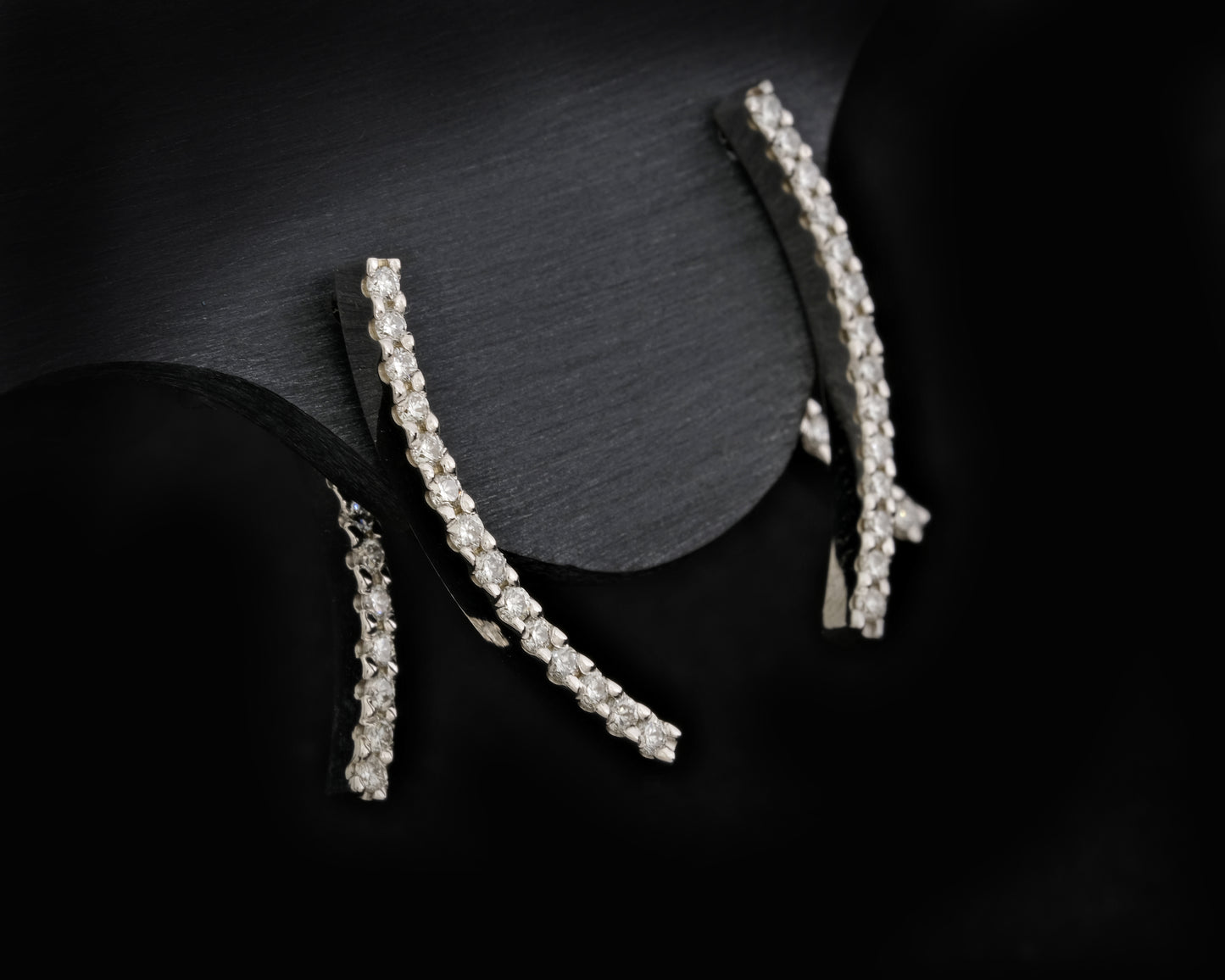 9ct White Gold & Lab Diamond Earrings